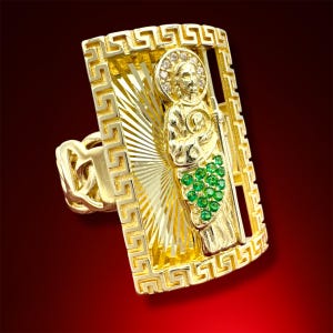 Gold Saint Jude Ring // Gold San Judas Ring