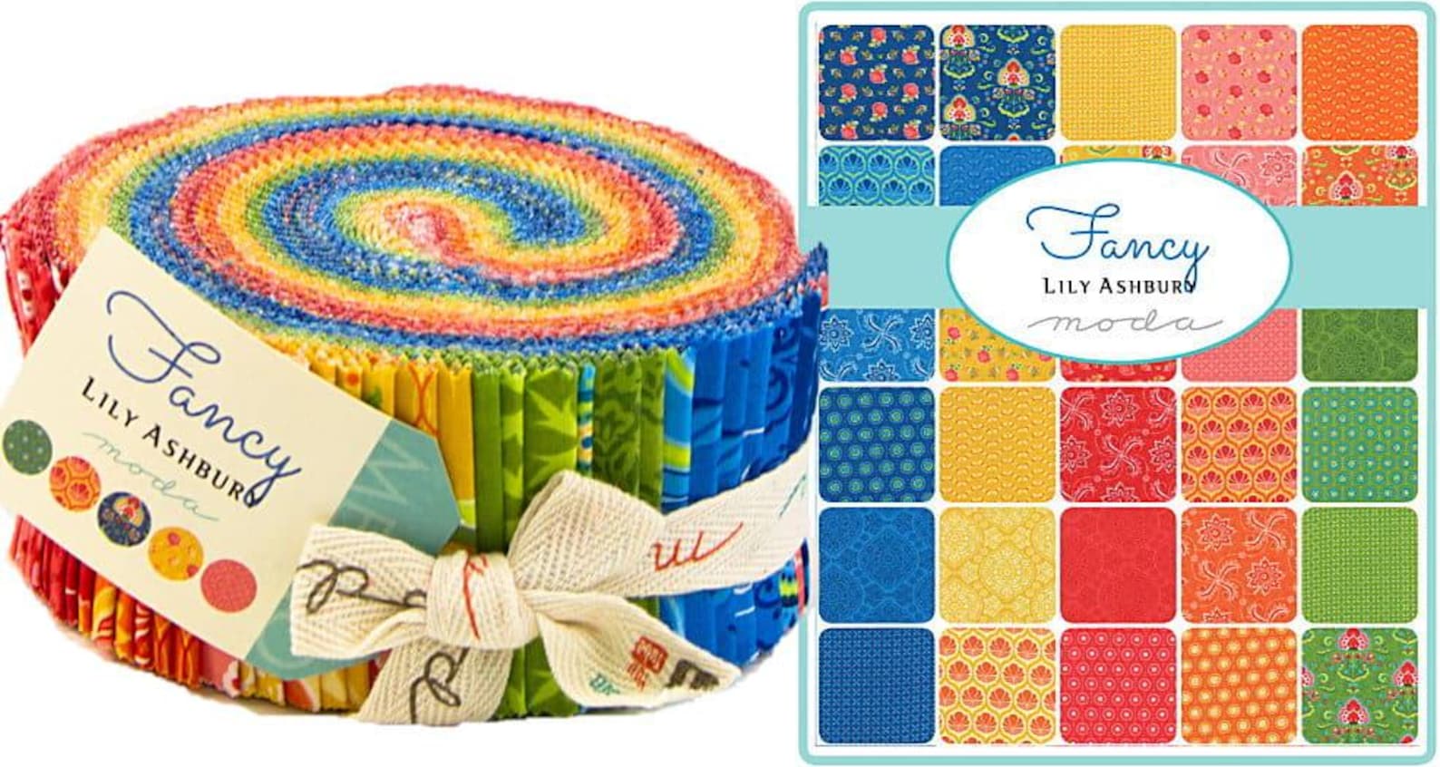 Moda Fabrics Layer Cake; Charm Pack; or Jelly Roll - Fancy by Lily ...