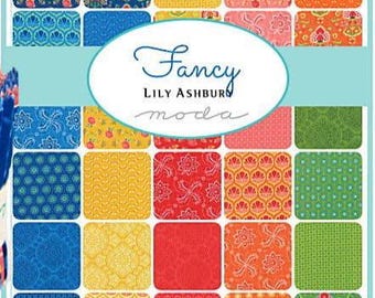 Moda Fabrics Layer Cake; Charm Pack; or Jelly Roll - Fancy by Lily Ashbury - Quilting Fabric - Cotton & Precut - original packaging