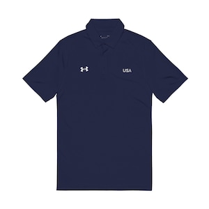 Embroidered USA Flag Under Armour Polo Shirt: Men&#39;s Golf & Casual Wear