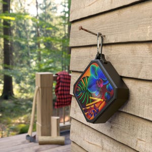 Vibrant Outdoor Bluetooth Speaker, Portable Speaker, Bluetooth Sound System, Compact Music Player, Colorful Garden Speaker