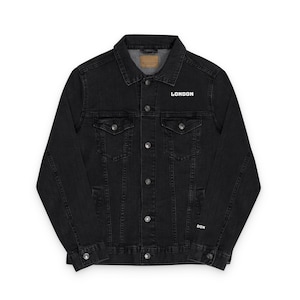 London Unisex Embroidered Denim Jacket - Casual Fashion, Layering Essential, Gift for Her/Him, Spring/Fall Jacket, Trendy Outerwear