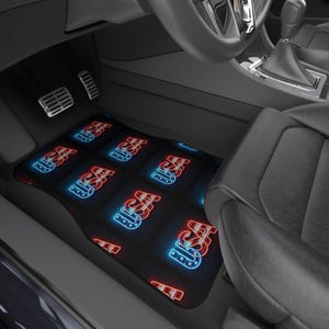 American Flag Car Mats: USA Patriotic Decor, Set of 4