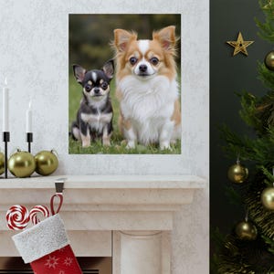 Pósteres verticales mate para amantes de los perros, arte mural para mascotas, decoración del hogar, regalo para dueños de mascotas, decoración con temática canina