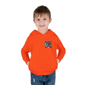 Patriotic Toddler Fleece Hoodie: USA Flag Kids&#39; Pullover