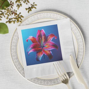 Vibrant Floral Napkins for Celebrations, Party Decor, Gift Wrap, Spring Events, Kitchen Essentials, Eco-Friendly Event Accessories