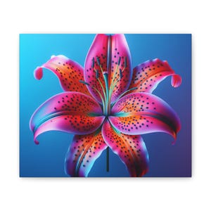 Vibrant Floral Canvas Art Print, Colorful Flower Wall Decor, Bright Home Accent, Gift for Nature Lovers, Floral Artwork
