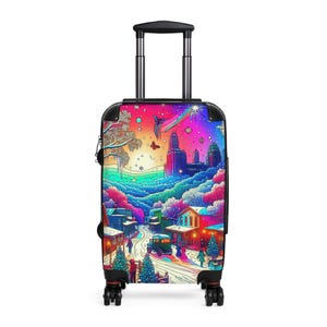 Colorful Polycarbonate Travel Suitcase: Vibrant Carry-On Luggage