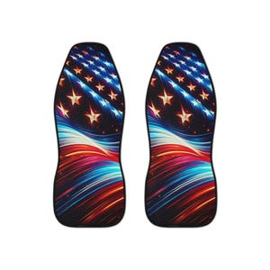 USA Stars and Stripes Car Seat Covers: Patriotic Automotive Decor