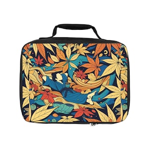 Autumn Leaves Lunch Bag | Nature-Inspired Insulated Bag | Eco-Friendly, School, Picnic, Work, Gift, Chilling