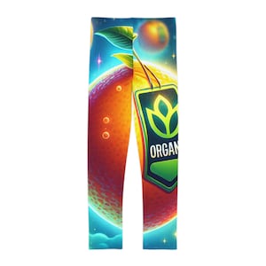 Colorful Fruit Kids Leggings: Organic Activewear - Soft & Durable