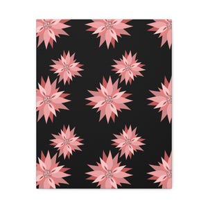 Pink Floral Canvas Art Print: Modern Home Decor