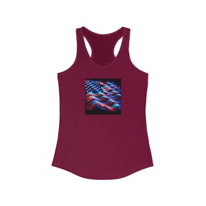 USA Flag Racerback Tank Top: Patriotic 4th of July Outfit
