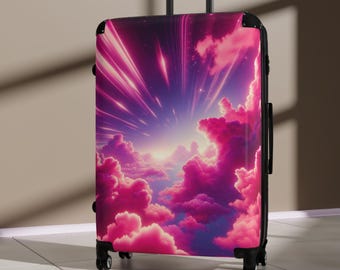 Dreamy Sky Suitcase: Colorful Carry-On Luggage, Vacation Travel