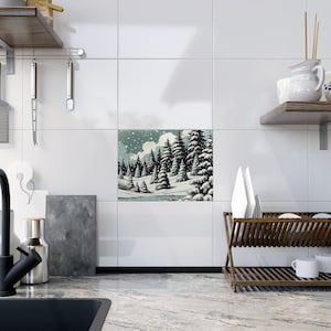Winter Wonderland Ceramic Photo Tile: Holiday Home Decor