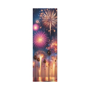 Vibrant Fireworks Canvas Print for Home Decor, Festival Art, Celebration Wall Art, Holiday Gift, Colorful Room Accent
