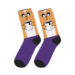 Cute Animal Mid-length Socks, Colorful Fun Socks, Casual Footwear, Gift for Pet Lovers, Cozy Everyday Wear
