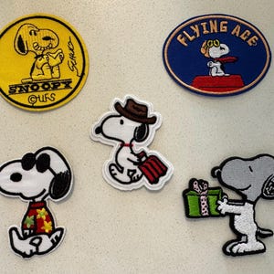 Parches bordados de Snoopy de Peanuts *Para planchar o coser