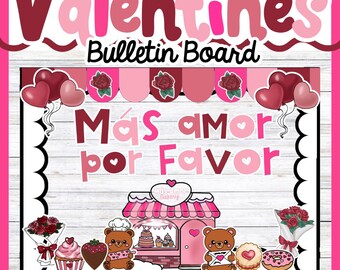 Tablón de anuncios de San Valentín / Decoración cursi / Bilingüe inglés y español