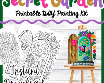 Kit imprimible de pintura "Jardín Secreto" – Manualidades DIY (Descarga digital)