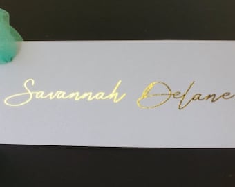 Wedding Favor Tags| Wedding Place Cards | Thank You Tags| Gold Foil Wedding Favor Tags | Gold Foil Favor Tags |Gold Foil place cards|