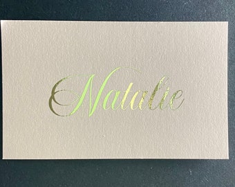 Place Card Wedding | Blush Place card | Wedding Name Card | Placecard | Name Card |  Gold Foil Custom Tented or Flat Place Cards