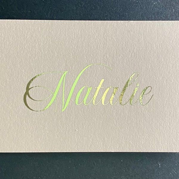 Place Card Wedding | Blush Place card | Wedding Name Card | Placecard | Name Card |  Gold Foil Custom Tented or Flat Place Cards