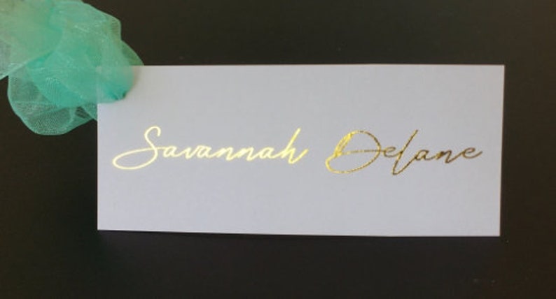 Wedding Favor Tags Wedding Place Cards Thank You Tags Gold Foil Wedding Favor Tags Gold Foil Favor Tags Gold Foil place cards image 1