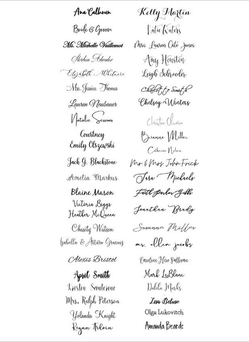 Place cards Wedding Place Cards Wedding Name CardsPlace Etsy