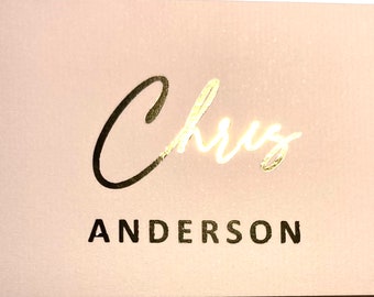 Foil Wedding Place Cards | Blush Escort Cards