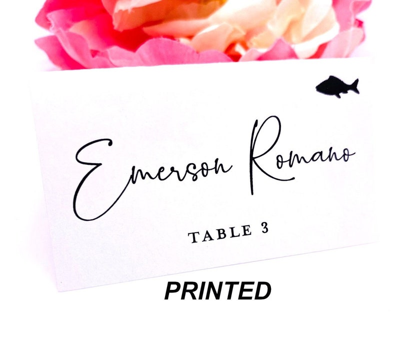 Place Cards Wedding Place Cards Wedding Placecard Name Cards Placecards Escort Card Printed Place cards in foil or black ink image 2