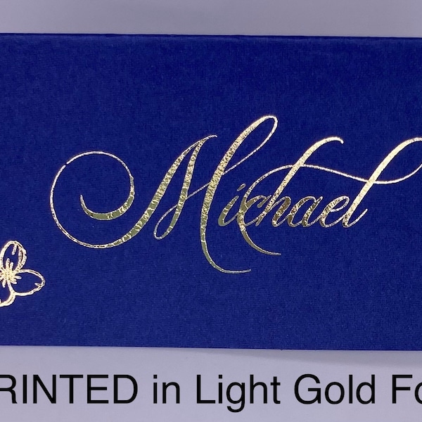 Place Card Wedding | Printed Place cards | Wedding Name Card | Placecard | Name Card |  Gold Foil Custom Tented or Flat Place Cards