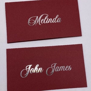 Place Cards Wedding Place Cards Wedding Placecard Name Cards Placecards Escort Card Printed Place cards in foil or black ink image 1