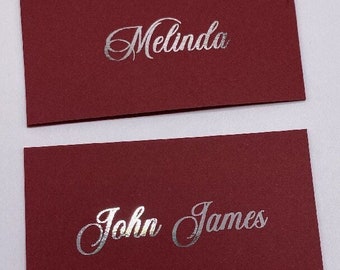 Place Cards | Wedding Place Cards Wedding | Placecard| Name Cards Placecards |Escort Card| Printed Place cards in foil or black ink