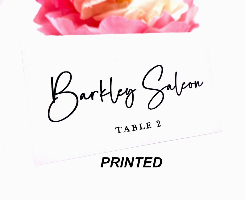 Place Cards Wedding Place Cards Wedding Placecard Name Cards Placecards Escort Card Printed Place cards in foil or black ink image 3
