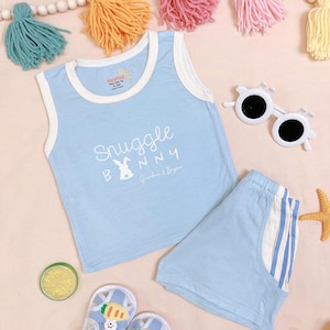Snuggle Bunny Baby Tank Top, Gift From Grandma Baby Tank Top,Personalized Grandson Infant Tank, Cute Quote Baby Shower Toddler Top, New Baby