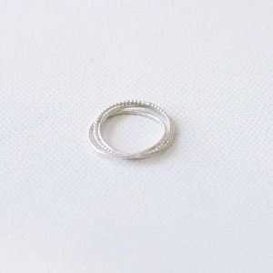 Sterling Silver Interlocking Ring with bead wires. image 4