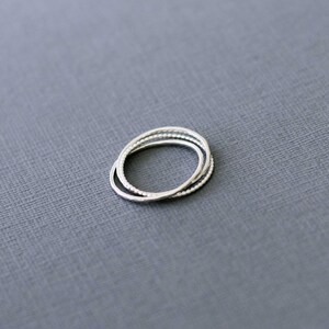 Sterling Silver Interlocking Ring with bead wires. image 3