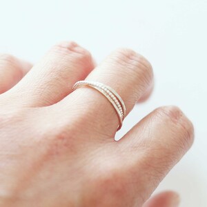 Sterling Silver Interlocking Ring with bead wires. image 6