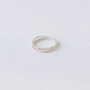 Sterling Silver Interlocking Ring with bead wires. image 5