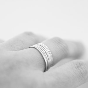 Slim Stacking Ring, set of 3, set of 5, set of 7, set of 10, minimalist silver ring image 3
