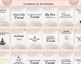 Canva Template Manifestation Bundle for Spiritual Entrepreneurs | Instagram Content, Digital Planner, Law of Attraction, Editable PLR