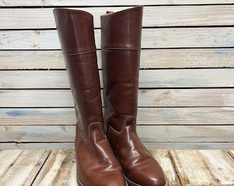Vintage Frye Campus 8405 Tall Boots Brown Leather Riding Equestrian 12D