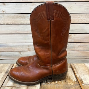 Vintage Double H Men’s Classic 12” Cowboy Boots 9 D Vintage Double H Men main image 4
