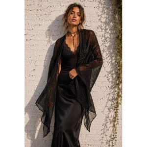 black sheer scarf for dress Shona Joy - Lucent Scarf - Black