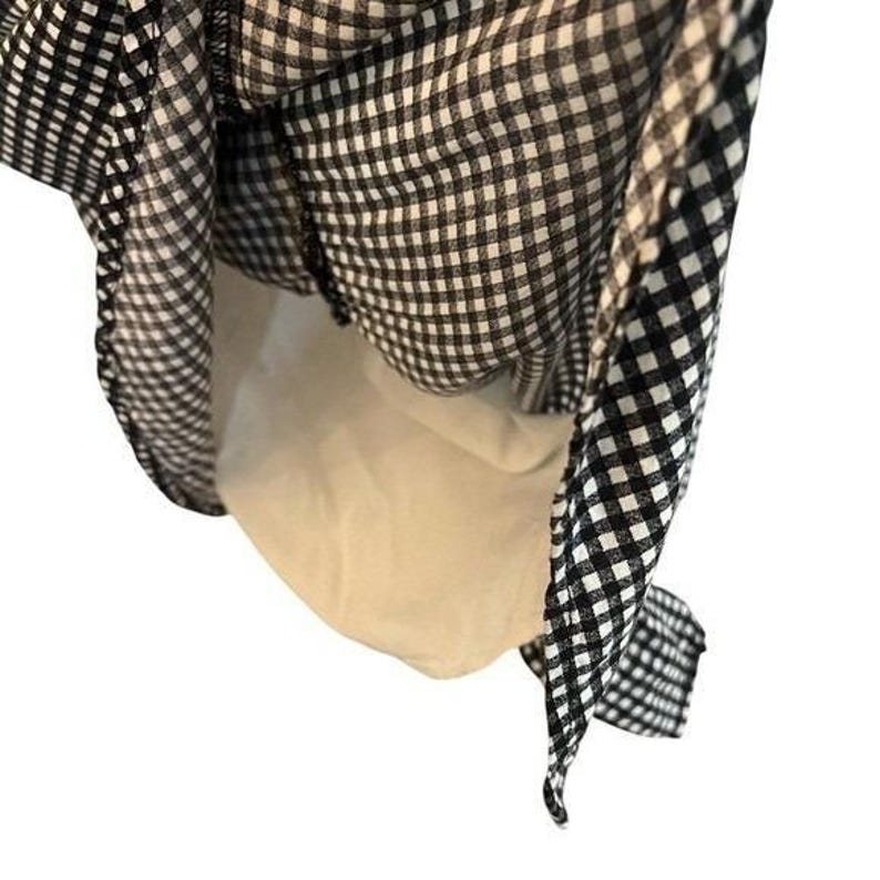 Vestido de cuadros vichy Tylho de Anthropologie, negro y blanco, talla M imagen 14