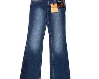 Pantalones vaqueros Southpole Blue Denim de talle bajo y corte bota, estilo Y2K Freestyle, talla 9