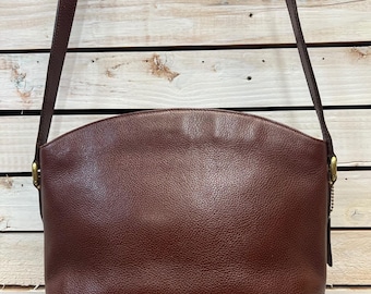 Vintage Coach 3205 Brown Leather Crossbody Shoulder Bag Italy Classic 90s