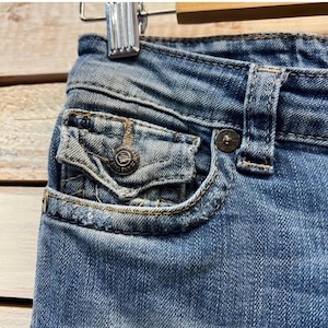 Vintage True Religion Blue Denim Joey Flare Jeans Y2K Low Rise Bootcut 10 image 7