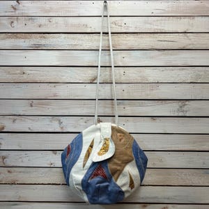 Vintage Multicolor Leather Snakeskin Patchwork Bucket Shoulder Bag 80s Boo